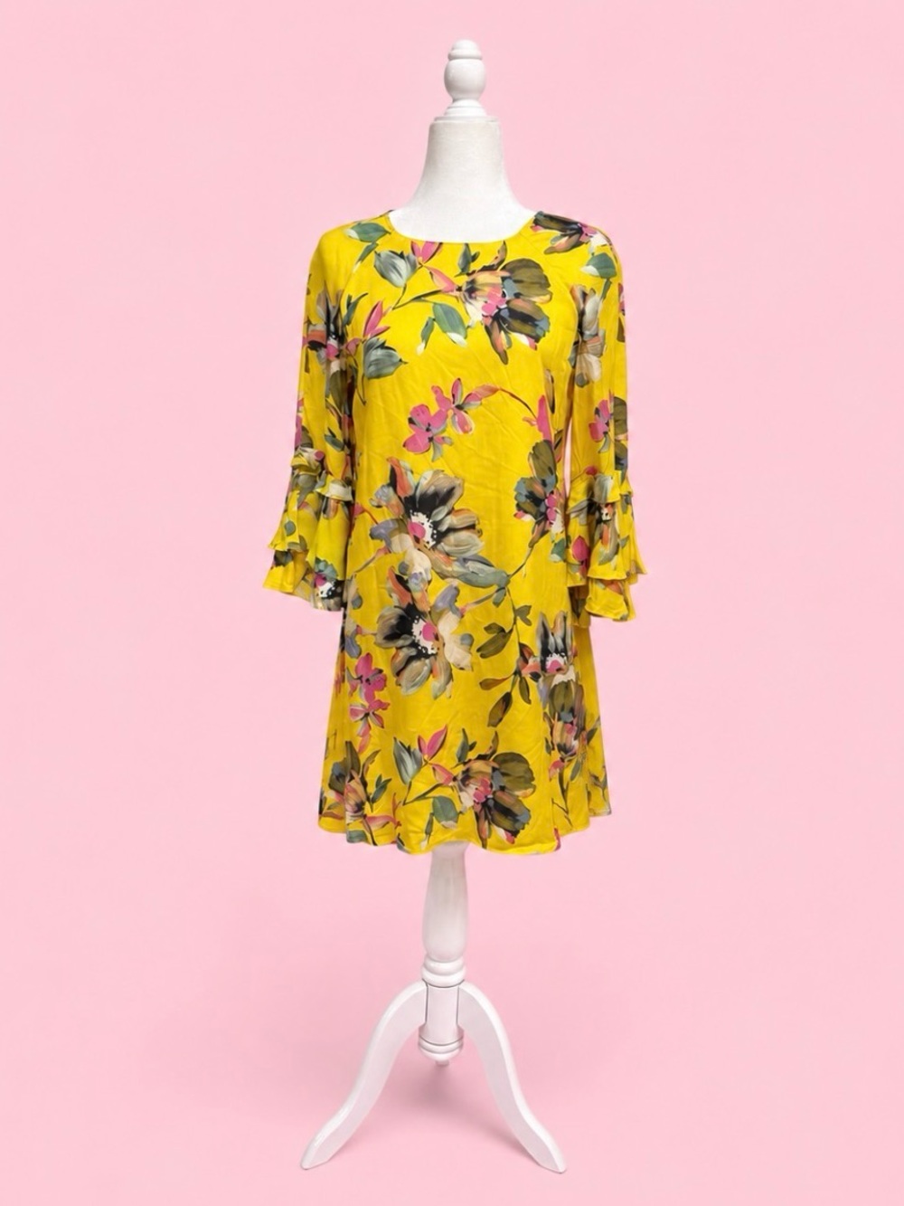Gianni Bini Women’s Yellow Floral Dress - Picture 2 of 8